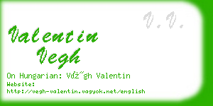 valentin vegh business card